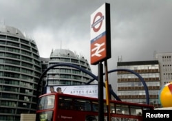 FILE: Buildings surround the Old Street roundabout dubbed "Silicon Roundabout" in London, May 28, 2013.