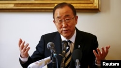 FILE - United Nations Secretary-General Ban Ki-moon.