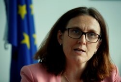 រូបឯកសារ៖ អ្នក​ស្រី Cecilia Malmstrom ​ជា​ឧត្ដម​ស្នងការសហភាព​អឺរ៉ុប​ទទួល​បន្ទុក​ខាង​ពាណិជ្ជកម្ម។