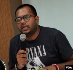 Haris Azhar. (VOA/Fathiyah Wardah)