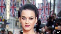 U.S. singer Katy Perry at the European Premiere of her film "Part of Me" in London, July 3, 2012.