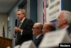 Republican candidate Kurt Wilson speaks during a candidate forum in Marietta, Georgia, April 3, 2017.