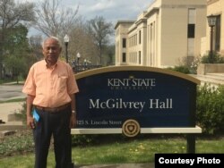 Chum Mey, a former prisoner of S-21 security center, is one of the guest speakers for the three-day public forum on “Cambodia After Kent State” at Kent State University, on Monday, April 26, 2016. (Courtesy Photo)