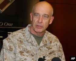 FILE - John Castellaw, a retired Marine lieutenant general who supports Hillary Clinton for president, says he feels obligated in retirement to use his expertise for the good of the country.