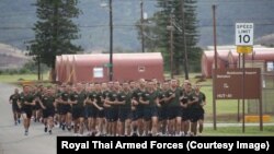 Thai soldiers take part in the Lightning Forge Exercise 2019, a large-scale training exercise, May 28 to June 7, on Oahu Hawaii, U.S.A.