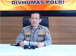 Kepala Biro Penerangan Masyarakat Polri Awi Setiyono saat menggelar konferensi pers online pada Selasa (4/8/2020).