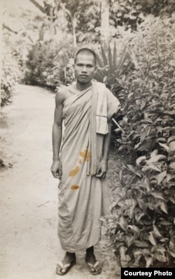 ព្រះតេជគុណ ម៉ឹង សាង កាលពីពេលដែលព្រះអង្គគង់នៅក្នុងទឹកដីកម្ពុជាក្រោម។ (រូបភាពផ្តល់ឲ្យ)