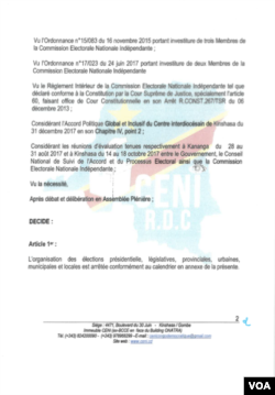Commission électorale en RDC.