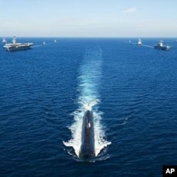 US-S. Korea combined alliance maritime and air readiness exercise in the seas east of the Korean peninsula from July 25-28, 2010