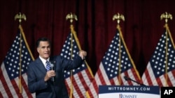 Republican presidential candidate and former Massachusetts Governor Mitt Romney speaks at a campaign fundraising event in Del Mar, California, September 22, 2012.