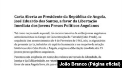 Carta a José Eduardo dos Santos