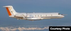 A HALO (High Altitude Long Operation) plane is used to collect air samples from the Western edge of the South Asian monsoon. (Courtesy - Jos Lelieveld)