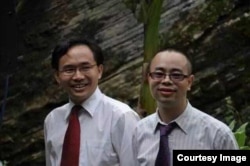 中国贵州贵阳活石教会的仰华牧师和苏天富牧师（资料图，活石教会成员提供）