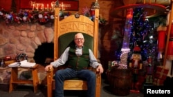 Thomas Valent, dean of the Charles W. Howard Santa Claus School, sits in the Santa House in Midland, Michigan, Oct. 29, 2016.