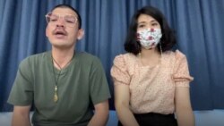 Sutsawad Tanawan (R) and Sarawut Tanawan (L) talk with VOA Thai via Skype on Jan 24, 2021.