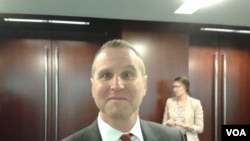 兰德公司资深政治分析师约纳·布兰克（美国之音申华拍摄）