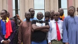 Les organisations de la société civile et les acteurs judiciaires boudent la signature d'un accord de réparation civile dans le Mandoul, au Tchad, le 21 juin 2021. (VOA/André Kodmadjingar)