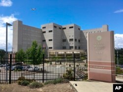 Photo shows the Federal Detention Center in SeaTac, Wash. The Northwest Immigrant Rights Project reports that as many as 120 asylum seekers had been transferred to this facility.