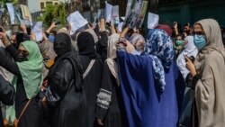 مظاهرات زنان بر ضد پاکستان در برخی موارد با خشونت طالبان مواجه شد