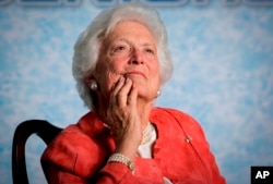 조지 H.W. 부시 전 미국 대통령의 부인 바버라 여사.