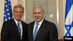 内塔尼亚胡总理会见由美国国会众议院议长麦卡锡率领的美国国会代表团。