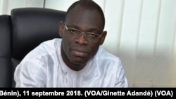 Hervé Coovi Guedegbe, secrétaire exécutif de l'autorité de Régulation des communications électroniques et de la poste du Bénin (ARCEP Bénin), 11 septembre 2018. (VOA/Ginette Adandé)