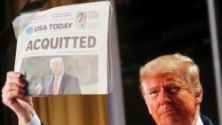 Rais Donald Trump baada ya Seneti kumkuta hana hatta, Februari 6, 2020. REUTERS