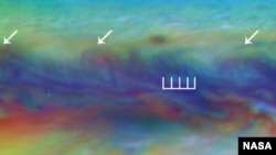 Pada sabuk ekuator utara Yupiter, ilmuwan menemukan gelombang langka yang baru terlihat sekali. Gelombang itu mirip dengan gelombang yang kadang muncul di atmosfir Bumi menjelang topan.