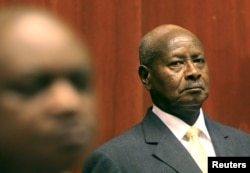 Uganda's President Yoweri Museveni prepares to deliver his state of the nation address in the capital Kampala, June 4, 2015.