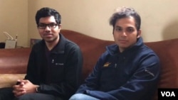 Rohan Phadte, left, and Ash Bhat are computer science students at the University of California, Berkeley. (M. Quinn/VOA)