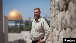 FILE - Yehuda Glick, an activist of the "temple mount faithful" group, was shot and severely wounded in Jerusalem, Oct. 29, 2014.