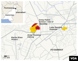 Peshawar, Pakistan, site of school shooting, Dec. 16, 2014
