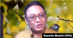 Epidemiologi FKM Universitas Indonesia Pandu Riono dalam tangkapan layar. (Foto: VOA/Sasmito Madrim)