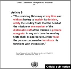Article 9 of the Vienna Convention on Diplomatic Relations