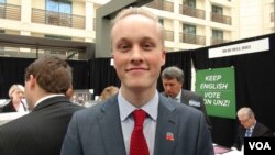 College student Trent Carlson supports John Kasich for the Republican presidential nomination, "but at the same time, I do like quite a lot of what Donald Trump has to say. He has really shaken up the party."