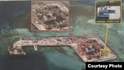 Philippine military's images of China's reclamation in the Spratlys, Keenan Reef, April 12, 2015. (Armed Forces of the Philippines)