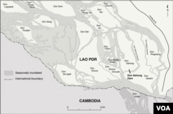 Mao of Don Sahong Dam construction sites