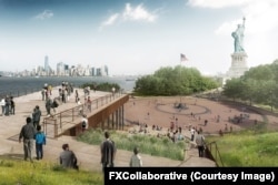 Nicholas Garrison, design partner for the architecture firm FXCollaborative, describes the Statue of Liberty Museum as “a landscape piece and a building at the same time.”