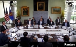 U.S. President Barack Obama hosts a meeting with leaders from the Association of Southeast Asian Nations (ASEAN) during a summit held at Sunnylands in Rancho Mirage, California, Feb. 16, 2016.