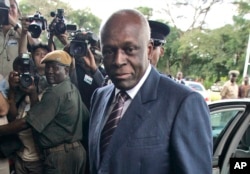 FILE - Angola's long-time President Jose Eduardo dos Santos.