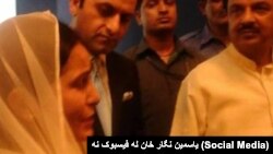 یاسمین نگارخان د هند د کلتور وزیر او هند کې د افغانستان سفیر سره