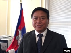 FILE: Chum Bun Rong, Cambodia's Ambassador to the United States, talked to VOA Khmer about Secretary of State John Kerry's official visit to Cambodia, at the embassy headquarter in Washington DC, on Tuesday, January 19, 2016. (Men Kimseng/ VOA Khmer)