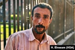 This man says he won’t vote because “The offer of the food bag is not enough for me to take time off of work” on April 20, 2019 in Cairo.