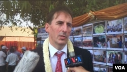 លោកGeorge Edgar ឯកអគ្គរដ្ឋទូតសហភាពអឺរ៉ុប។ (ពិន ស៊ីសុវណ្ណ/VOA)