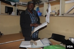 Activist Kennedy Chindi works at the Mathare Social Justice Center, documenting and reporting police abuses. (Photo: Rael Ombuor / VOA)