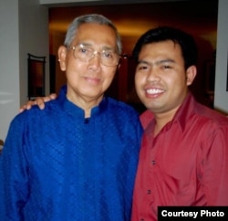 Rahman Pananto saat bertemu sang idola, mantan wakil presiden, Try Sutrisno, di Washington, DC (dok: Rahman Pananto)