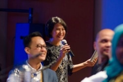 Amelia Hapsari salah satu rangkaian acara Goodpitch Southeast Asia di Goethe Haus, Jakarta, Mei 2017 (dok: In-Docs)