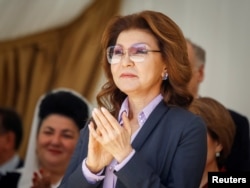 Dariga Nazarbayeva, daughter of Kazakhstan's President Nursultan Nazarbayev and the country's Deputy Prime Minister, attends celebrations to mark Unity Day in Almaty, May 1, 2016.