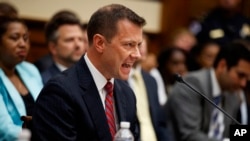 FILE - FBI Deputy Assistant Director Peter Strzok testifies before the House Committees on the Judiciary and Oversight and Government Reform during a hearing on "Oversight of FBI and DOJ Actions Surrounding the 2016 Election," on Capitol Hill, July 12, 2018.