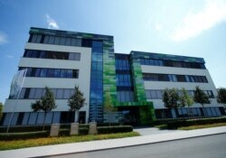 FILE - The headquarters of biopharmaceutical company BioNTech are seen in Mainz, Germany July 31, 2018. (REUTERS/Ralph Orlowski)